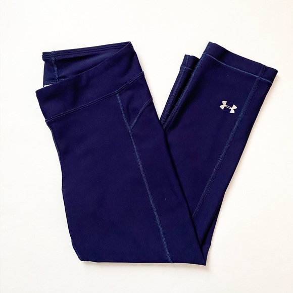 Under Armour Pants - Under Armour Compression Cropped Navy Leggings